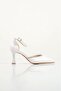 Stone Women's White Heeled Shoes Tr12Ms02B - 8