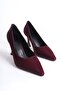 Women's Burgundy Satin Stiletto Tr08Ms27F - 2