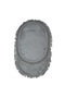 Mk-Hometeks Simple Oval Large Model Gray Tasseled 2-Piece Bathroom Mat Set - 2