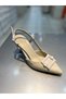 Serrace Buckle Women's Straw Heeled Shoes - 3