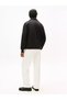 Men's Regular Fit Stand Collar Cotton Long Sleeve Black Jacket - 3