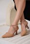 Stone Women's Nude Heeled Shoes Tr12Ms03D - 2