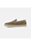 Men's Beige Straw Detail Suede Leather Loafers - 3