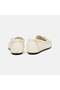Women's Beige Bow Detail Ruched Daily Leather Loafers - 4