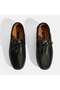 Men's Black Lace-Up Slip-On Leather Loafer - 5