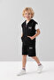 Crew Neck Boys' Vest T-Shirt and Shorts Three-Piece Set - 3