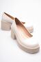 Women's Beige Patent Leather Casual Shoes Tr06Ms04B - 4