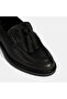 Women's Black Tassel Detailed Leather Loafer - 6