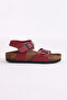 Children's Unisex Red Comfortable Poly Sole Double Buckle Sandals - 2