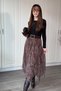 Asymmetrical Lined Chiffon Midi Skirt - 5