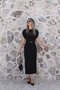 Black Straight Cut Slim Belted Dress