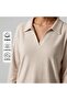 Set of 2 - Sharded Interlock Polo Neck Blouse with Pants Set - 4