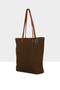 Brown Women's Leather Strap Tote Straw Bag M000008772 - 2