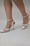 Women's 7 cm Pearl Mesh Evening Dress Shoes - 5