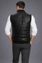 Knitted Genuine Leather Vest - 2