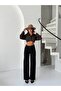 Black High Waist Wide Leg Stretch/Lycra Palazzo Jeans - 4