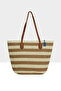 Mink Women's Striped Straw Tote Bag M000008768