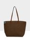 Brown Women's Belt Detailed Tote Straw Bag M000008756 - 3