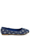 Women Sequin Ballet Flats in Blue - 3