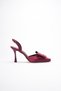 Satin Bow Detailed Special Design Women's 8.5 cm Heeled Evening Dress Shoes Tr40Ms01 - 9