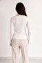 V neck Lace piece body ecru - 3