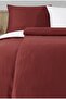 Satin 100% Cotton Single Duvet Cover Set Solid Color Tile - Cream