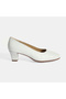 Women's White Desacomfort Leather Classic Heeled Shoes - 2