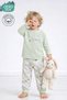 Oeko Tex Certified 70% Bamboo 30% Organic Cotton Long Sleeve Baby Pajama Set / Girls and Boys