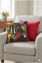 Colorfull Abstract Geometric Face Pattern Piping Velvet Throw Pillow Case 43X43 cm - Decorative Pillow Case - 2