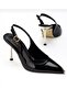 Serrace Open Back Metal Front Stylish Women's Heeled Shoes - 2