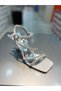 Serrace Stylish Women's Evening Dress Heeled Shoes with Stones - 3