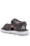 Genuine Leather Gray Velcro Children's Sandals Shoes - 3