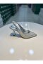 Serrace Silvery Material Open Back Women's Heeled Shoes - 2