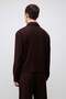 Burgundy Relaxed Fit Zippered Men's Coat - 7