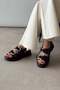 Sierra Black Genuine Leather Sandals - 5