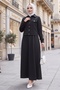Jacket Skirt Scuba Two-Piece Set 1614 - Black - 3