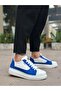 Ba0423 Boa Thick High Sole White Blue Lace-Up Sports Men's Shoes - 3