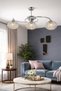 Birsel 3-Light Chrome Plafonier Chandelier Super Chandelier Models Lighting Birsel 3-Light (Ball Screen Arm Glass) Chrome Chandelier Models E-27 Socket Living Room Chandelier - 3