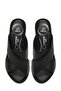 6Fx Genuine Leather Wedge Heeled Women's Slippers - 4