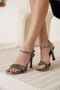 Platinum Women's Multi-Stone Square Toe Evening Dress Heeled Sandals - 8