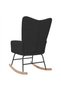 Scaun balansoar, negru, material textil - 5