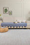 Lavi Pompom Navy Blue Sofa Cover 115 X 200 cm Sofa Divan Sofa Bed Armchair Cover Shawl with Tassels - 2