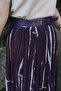 Dried plum belt detailed parted chiffon skirt - 3