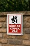 Attention Dog Present Work Safety Warning Sign 1 Plexi 20X30Cm - 2