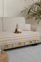 Liva Yellow Sofa Cover with Pompoms 115 X 200 cm Sofa Divan Sofa Bed Armchair Cover Shawl with Tassels - 4