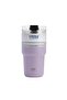 Tripletask Vacuum Flask Stainless Steel with Straw 600ml Purple