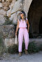 Candy Pink Vest Linen Carrot Set - 4