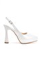 Square Toe Open Back Platform Heel Evening Dress Shoes 11 cm Heel Length - 5