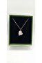 Silver Color Stone Heart Crisp Necklace - 2