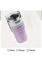 Tripletask Vacuum Flask Stainless Steel with Straw 600ml Purple - 2